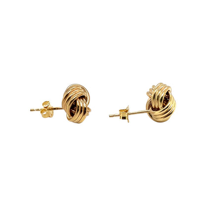 9ct Yellow Gold Knot Stud Earrings