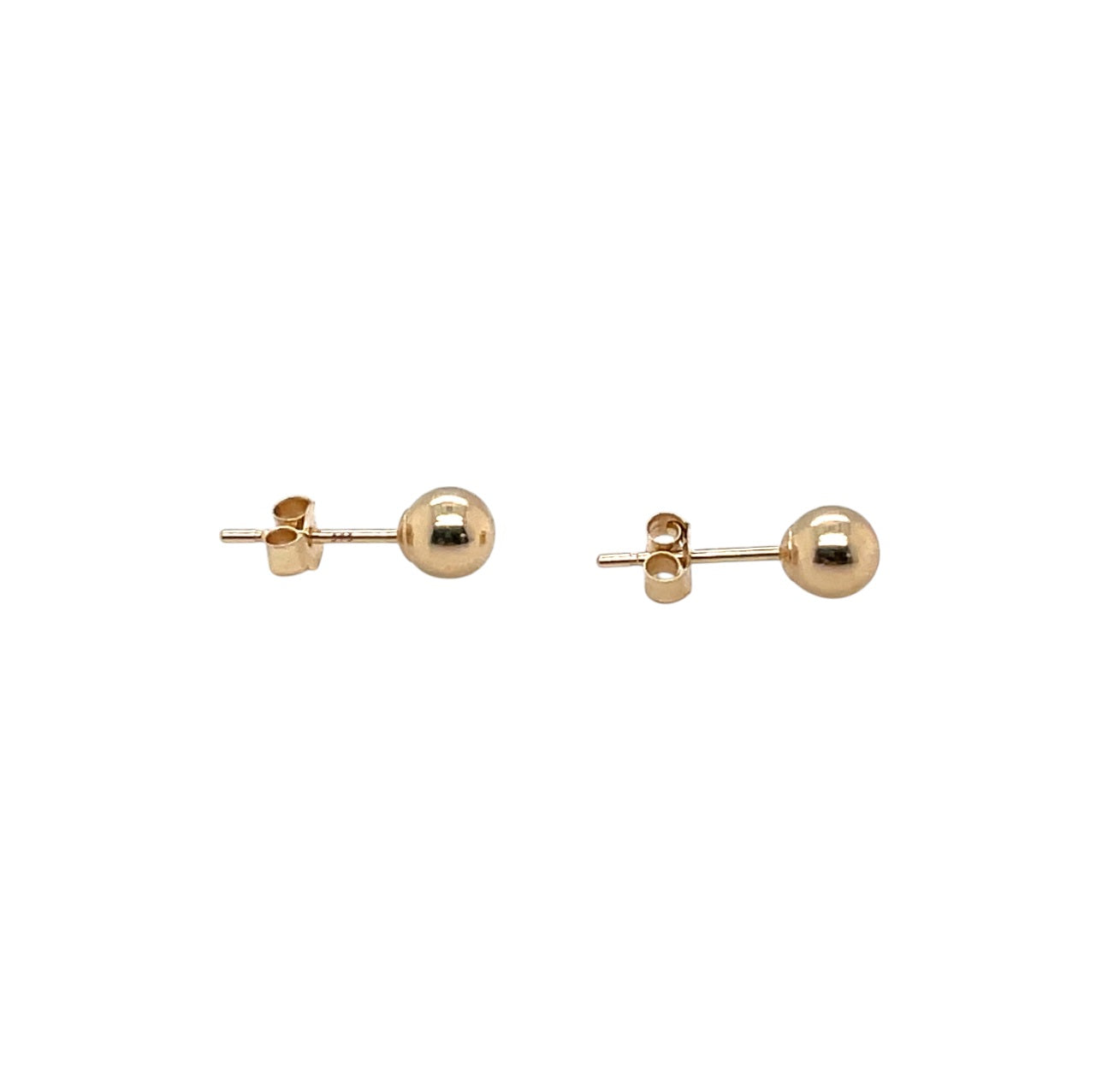 9ct Yellow Gold Ball Stud Earrings (4mm)