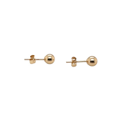 9ct Yellow Gold Ball Stud Earrings (4mm)