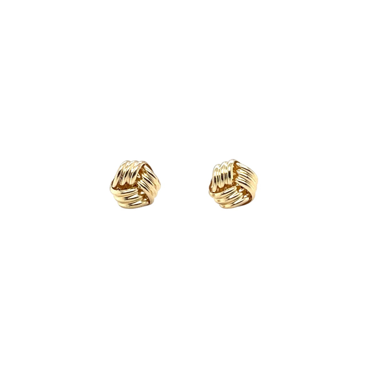 9ct Yellow Gold Fancy Knot Stud Earrings
