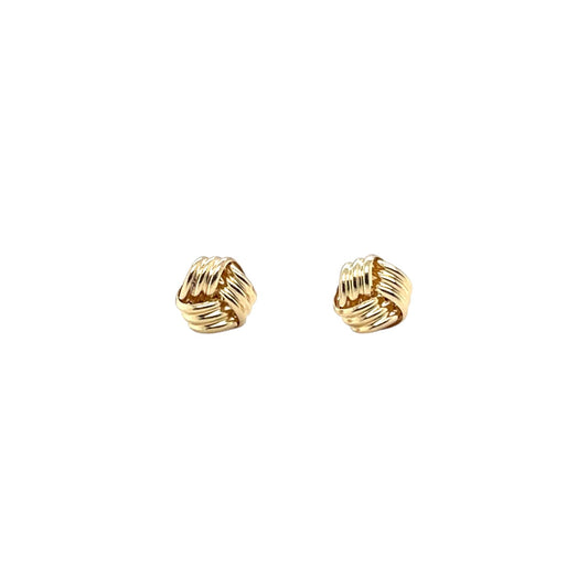 9ct Yellow Gold Fancy Knot Stud Earrings