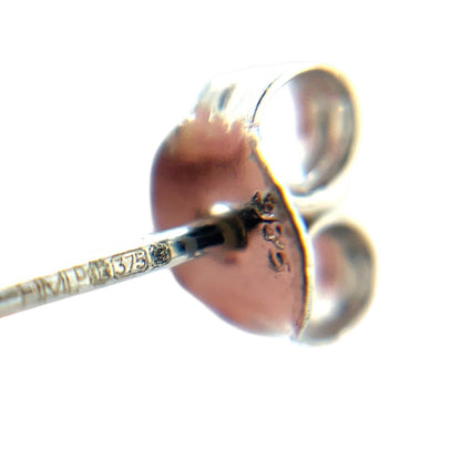 9ct White Gold Oval Peridot Rubover Stud Earrings