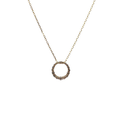 18ct Yellow Gold Diamond Circle Pendant
