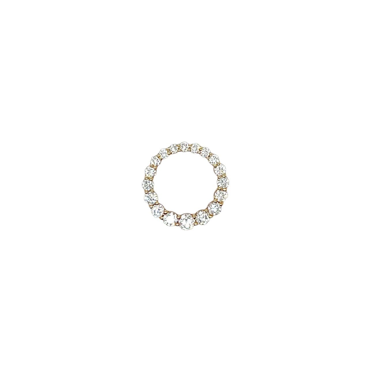 18ct Yellow Gold Diamond Circle Pendant