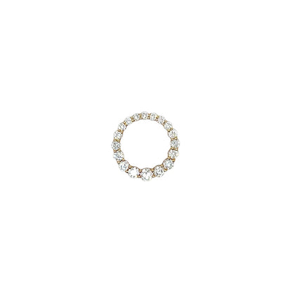 18ct Yellow Gold Diamond Circle Pendant