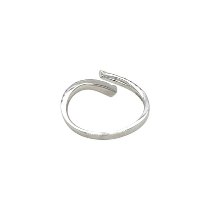 18ct White Gold Diamond X Over Ring (N1/2)