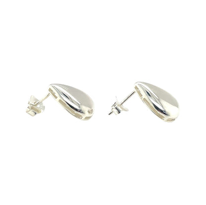 Silver Teardrop Stud Earrings
