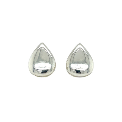 Silver Teardrop Stud Earrings