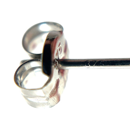 9ct White Gold Satin Star Ball Stud Earrings (7mm)