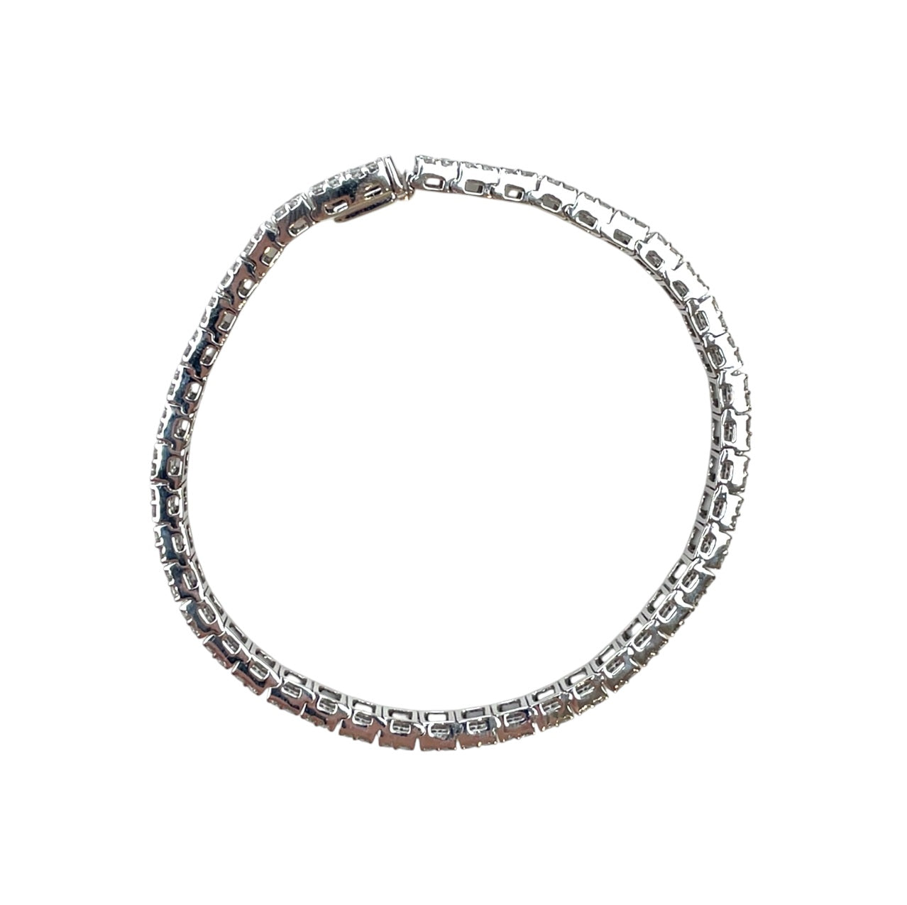 18ct White Gold Diamond Set Bracelet (7 1/4")