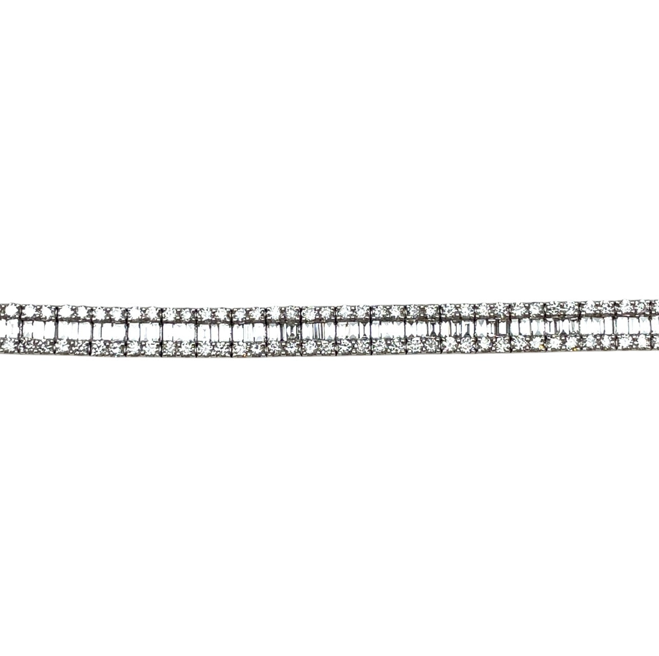 18ct White Gold Diamond Set Bracelet (7 1/4")