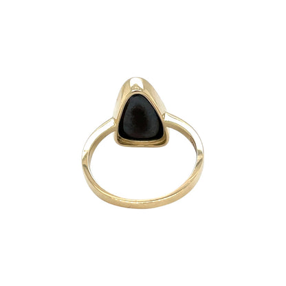 9ct Yellow Gold Doublet Opal Ring (O)