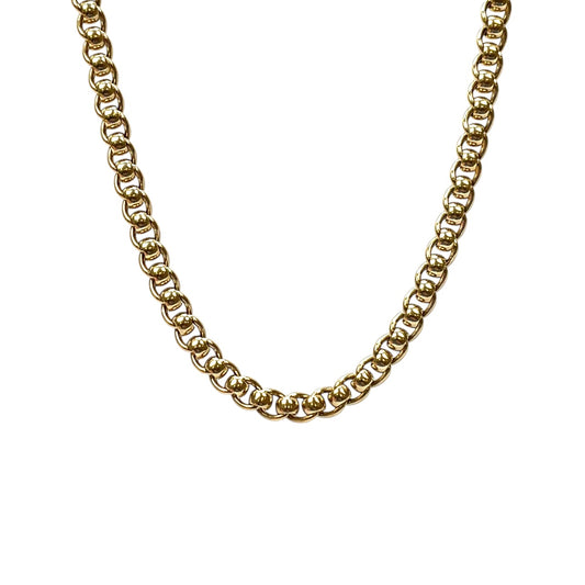 Yellow Gold Roller Ball Necklace (20")