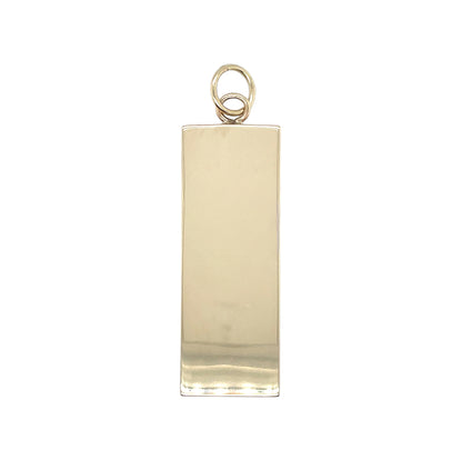 9ct Yellow Gold Hallmark Ingot Pendant