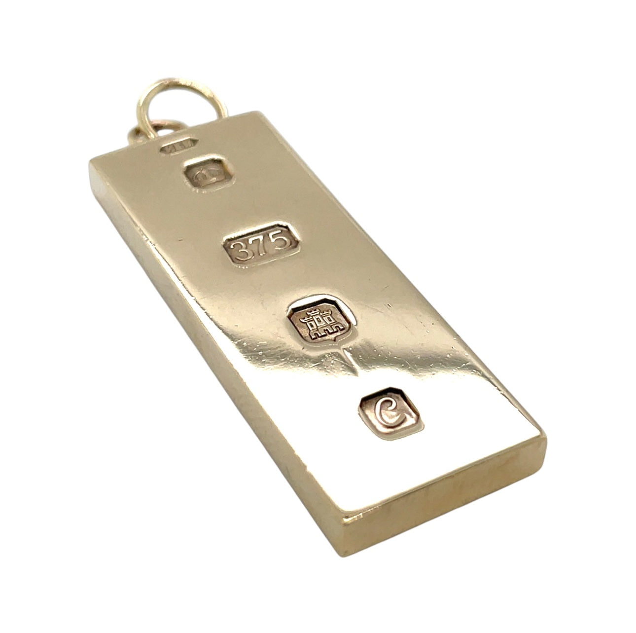 9ct Yellow Gold Hallmark Ingot Pendant