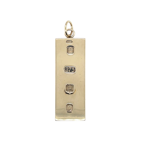 9ct Yellow Gold Hallmark Ingot Pendant