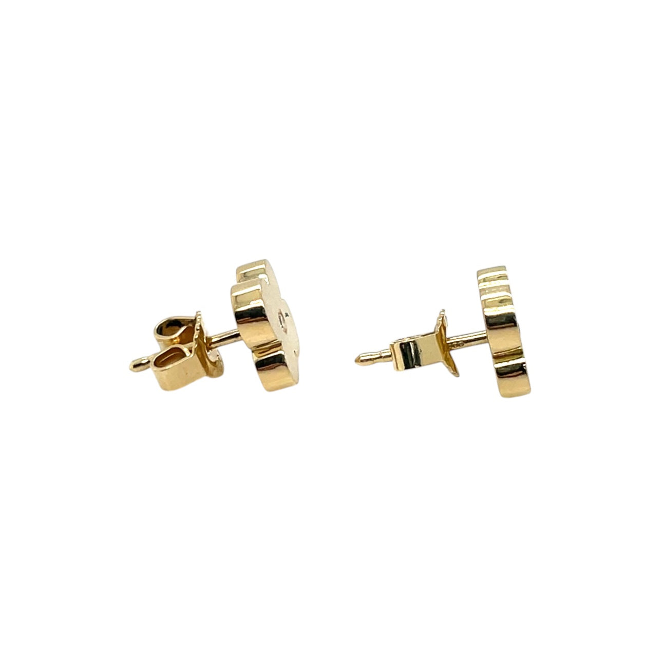 18ct Yellow Gold Diamond Flower Stud Earrings