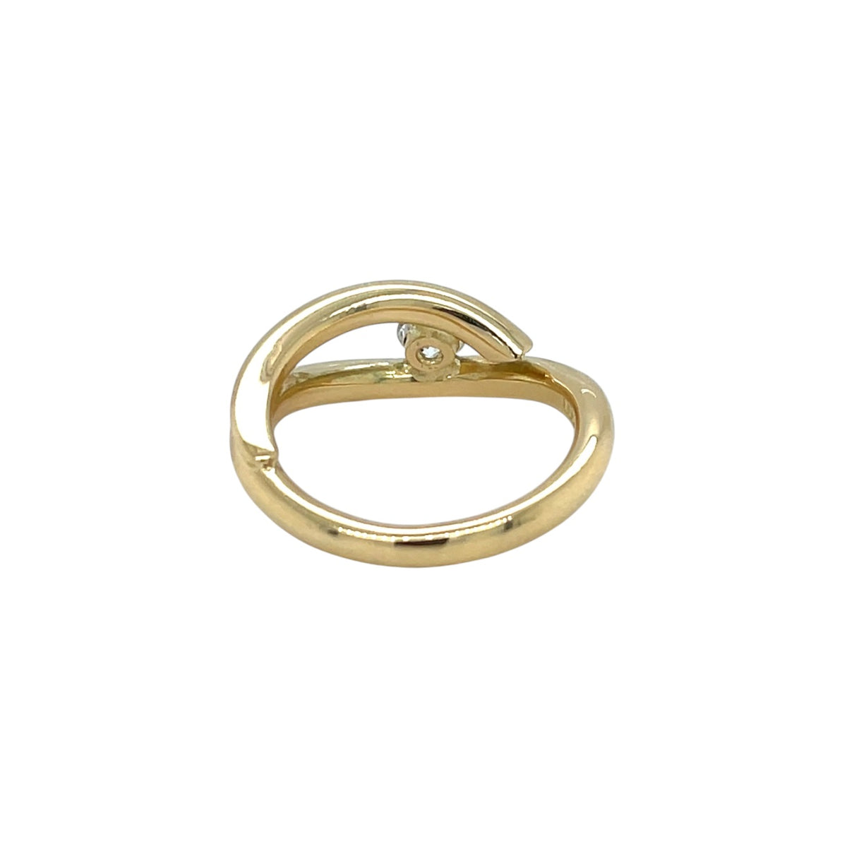 18ct Yellow Gold Diamond Solitaire Ring (L1/2)