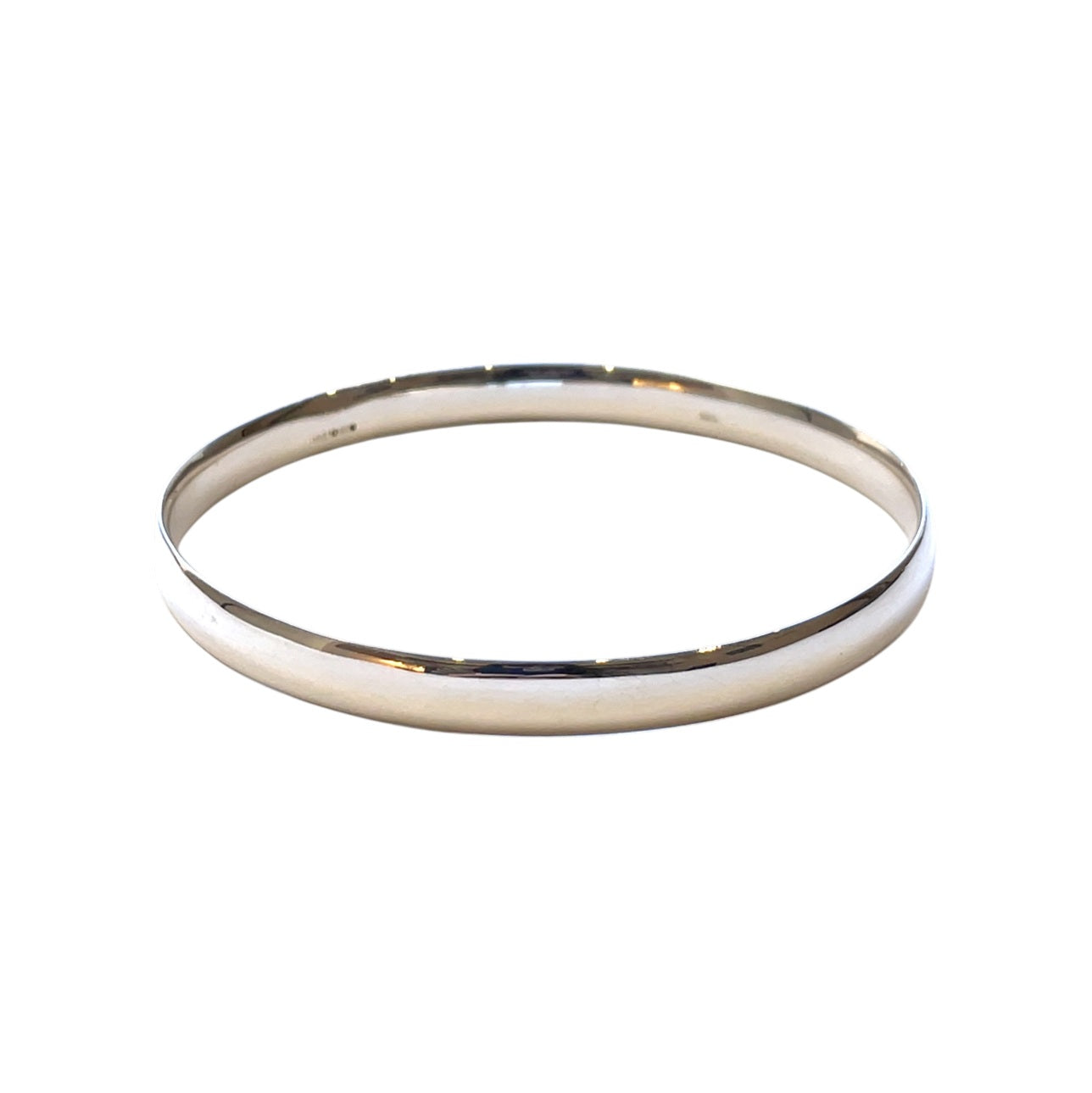 Silver Solid Round Court Bangle