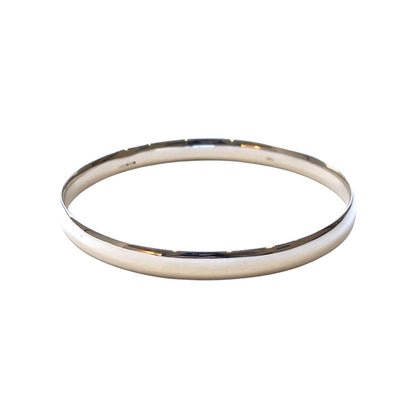 Silver Solid Round Court Bangle