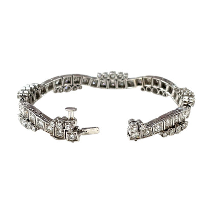 18ct White Gold Diamond Bracelet (7")
