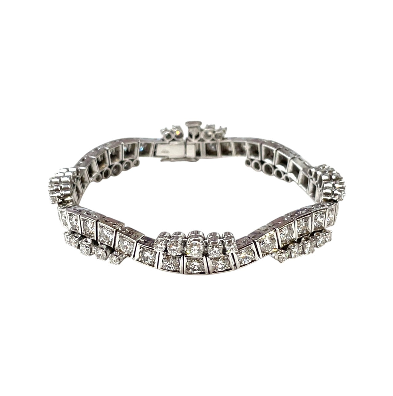 18ct White Gold Diamond Bracelet (7")