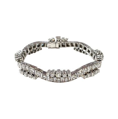 18ct White Gold Diamond Bracelet (7")