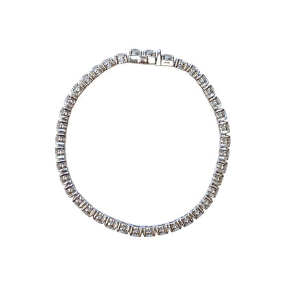9ct White Gold Lab Grown Diamond Tennis Bracelet (7")