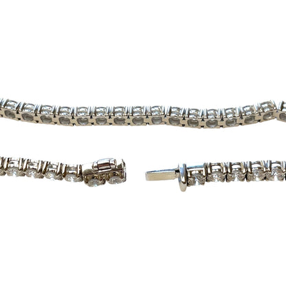 9ct White Gold Lab Grown Diamond Tennis Bracelet (7")