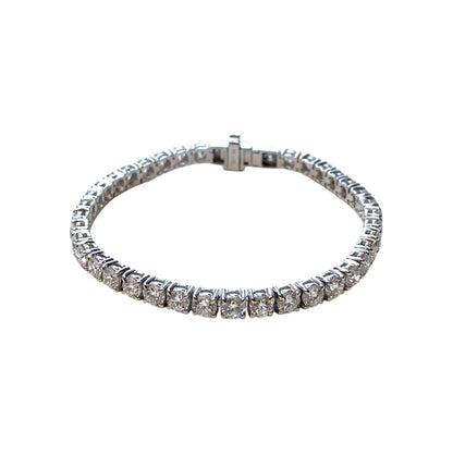 9ct White Gold Lab Grown Diamond Tennis Bracelet (7")