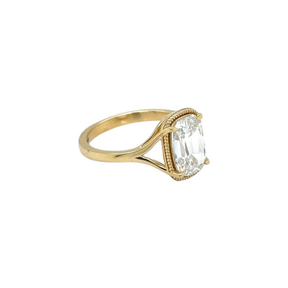 18ct Yellow Gold Lab Grown Old Cut Diamond Ring (M1/2)