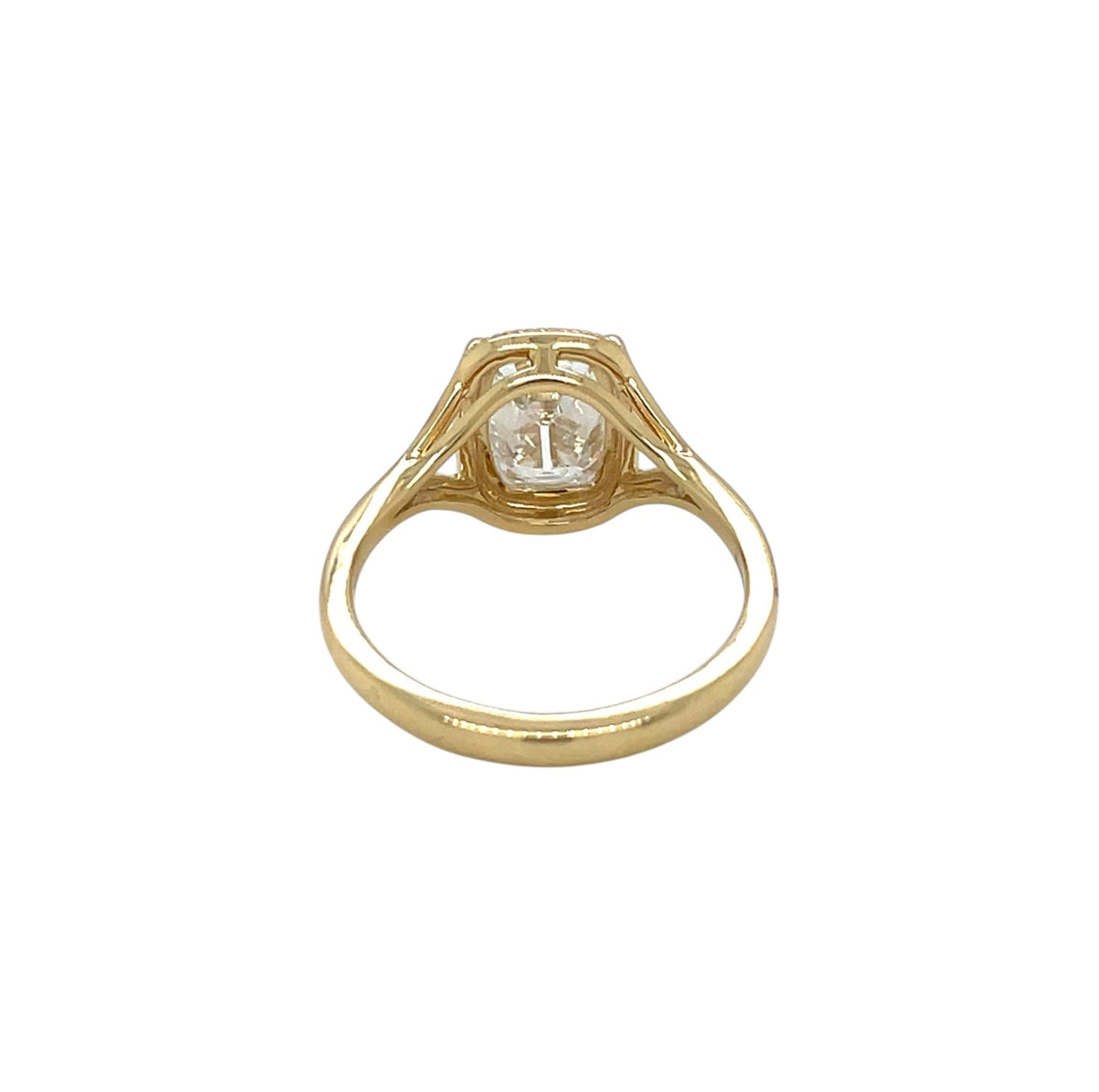 18ct Yellow Gold Old-Cut Synthetic Diamond Ring (M1/2)