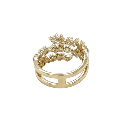 9ct Yellow Gold Lab Grown Diamond Multi Stone Ring (M1/2)