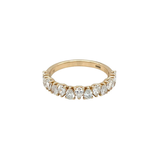9ct Yellow Gold Lab Grown Diamond Pear Cluster Ring (O)