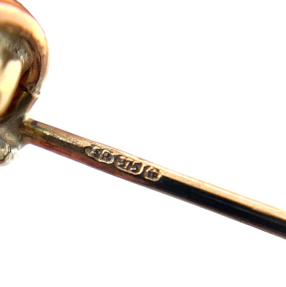9ct Three Colour Gold Knot Stud Earrings