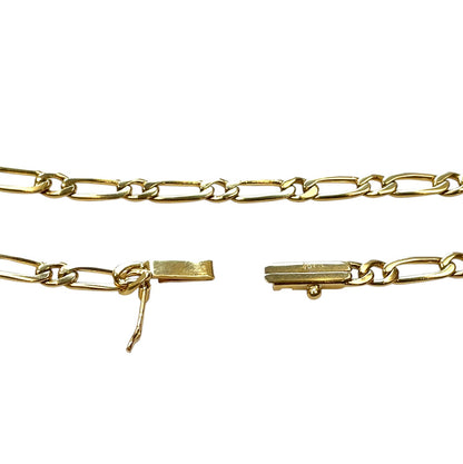 18ct Yellow Gold Figaro Bracelet (8.5")