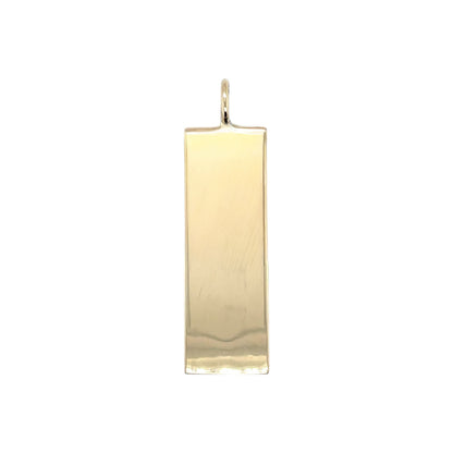 9ct Yellow Gold Feature Hallmark Ingot Pendant
