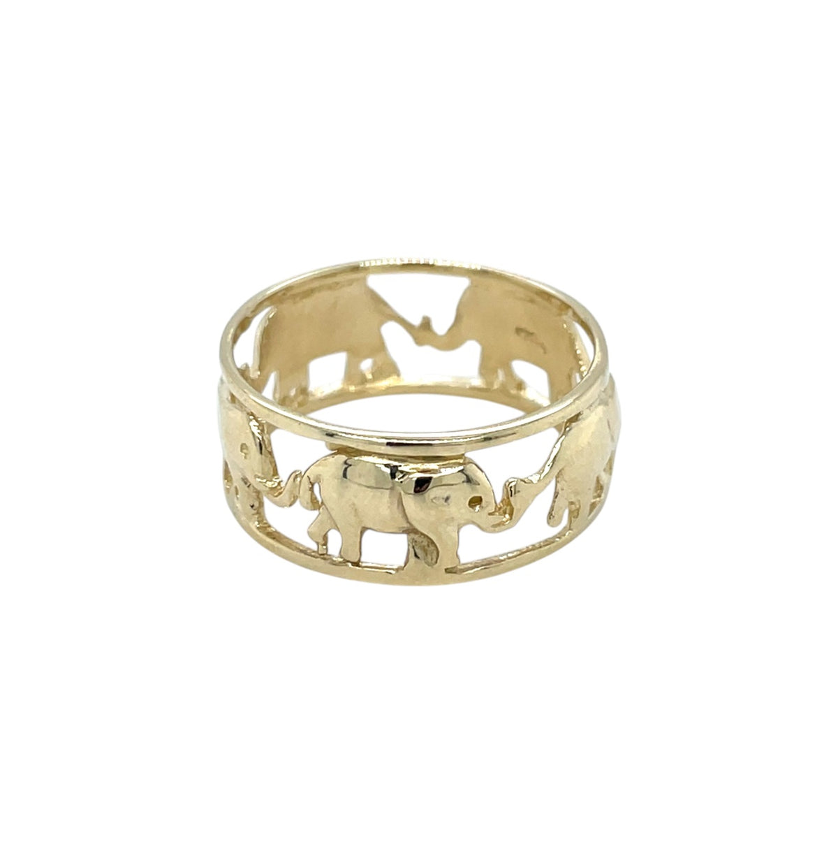 14ct Yellow Gold Elephant Ring (S)