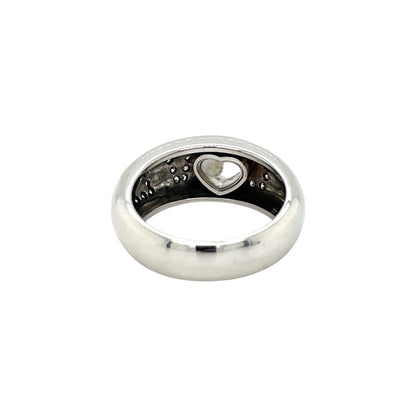 18ct White Gold Chopard Diamond Love Ring (N1/2)