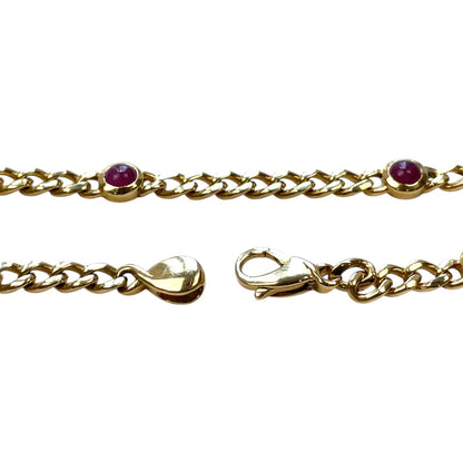 18ct Yellow Gold Ruby Bracelet (8")
