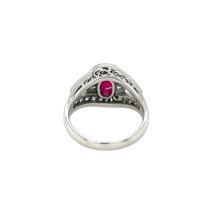 Platinum Ruby & Diamond Ring (L)