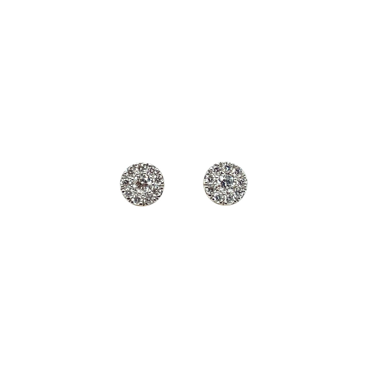 18ct Yellow Gold Diamond Cluster Stud Earrings (5mm)
