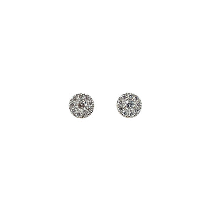 18ct Yellow Gold Diamond Cluster Stud Earrings (5mm)