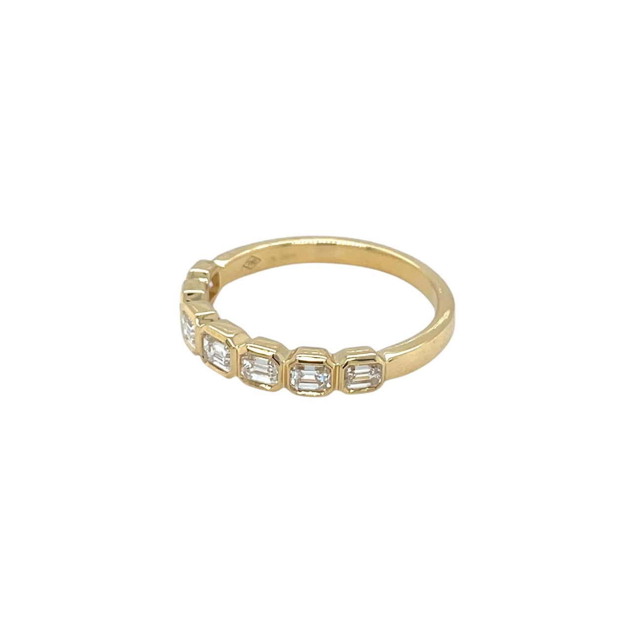18ct Yellow Gold Diamond Half-Set Eternity Ring (N)