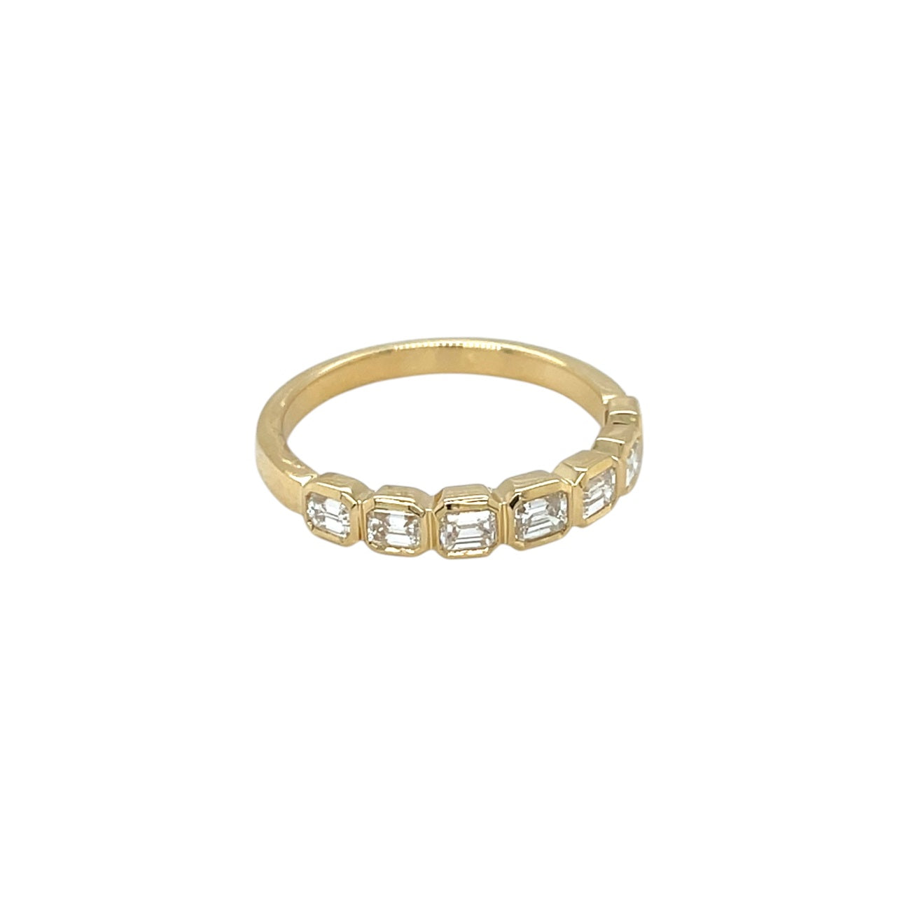 18ct Yellow Gold Diamond Half-Set Eternity Ring (N)