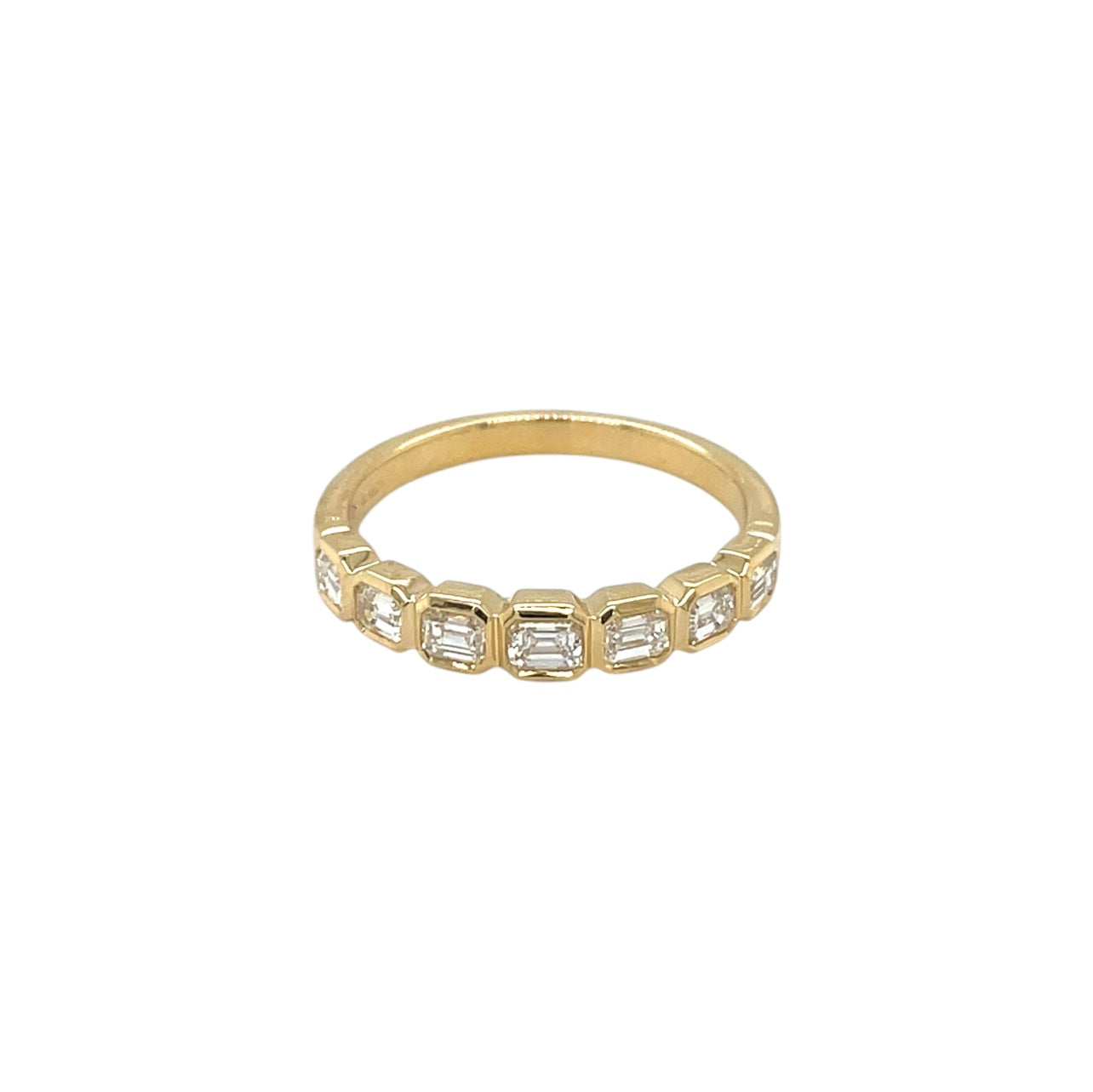 18ct Yellow Gold Diamond Half-Set Eternity Ring (N)
