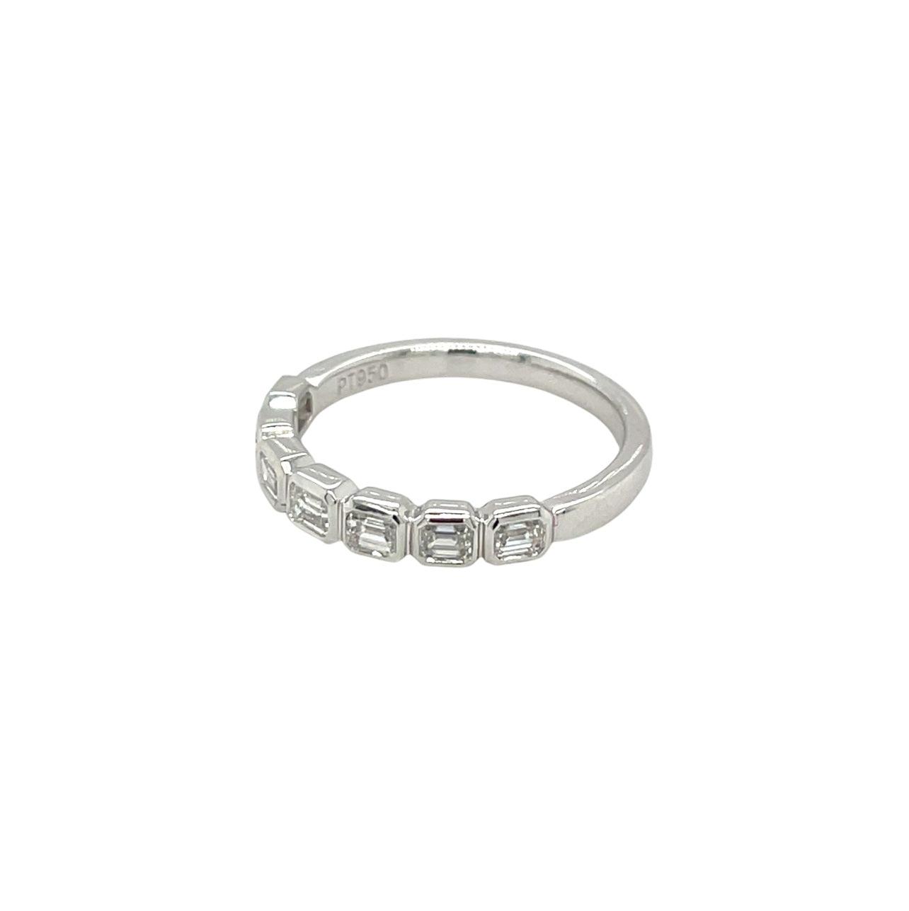 Platinum Diamond Half-Set Eternity Ring (N)