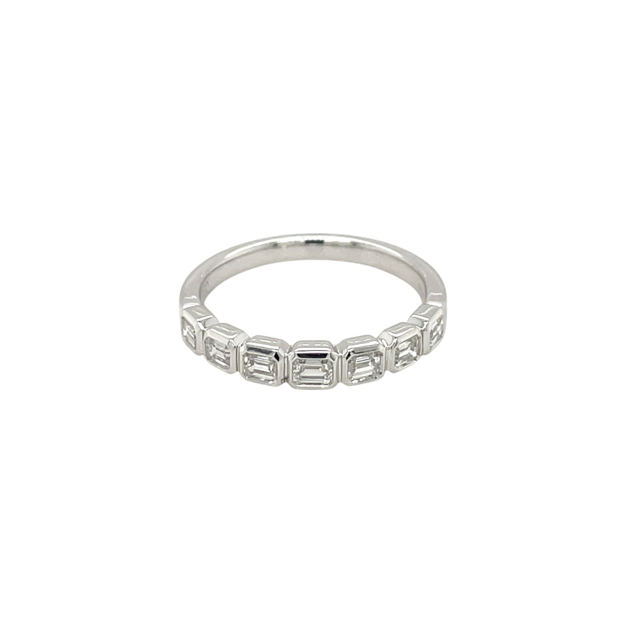 Platinum Diamond Half-Set Eternity Ring (N)