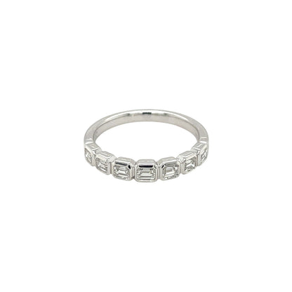 Platinum Diamond Half-Set Eternity Ring (N)
