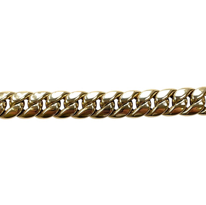 18ct Yellow Gold Heavy Flat Curb Bracelet (7.5")